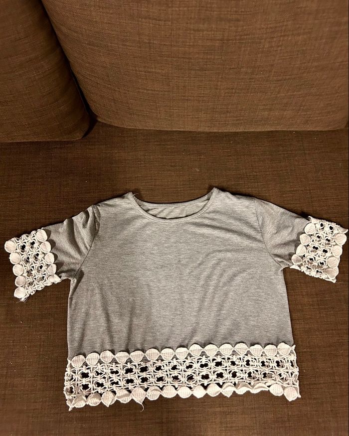 Crop top gris H&M - photo numéro 4