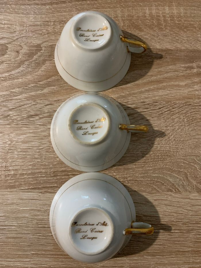 Tasses et sous tasses porcelaine rené Caire - photo numéro 6