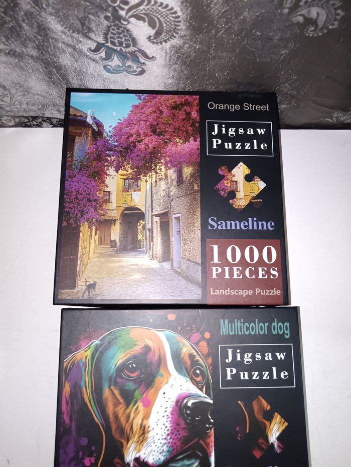 Lots 2 puzzles 1000 pieces chien paysage - photo numéro 4