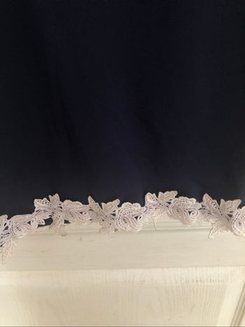 Magnifique Robe nuisette bleu marine et blanche
