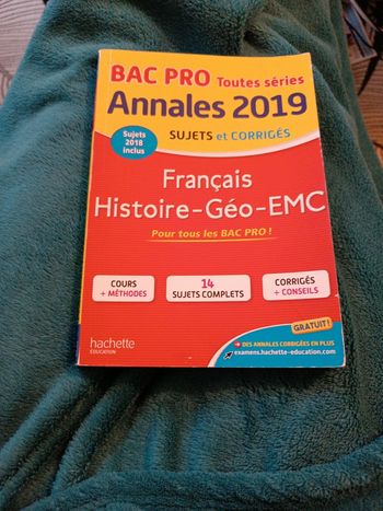 Annales bac bro toutes séries français histoire géographie EMC