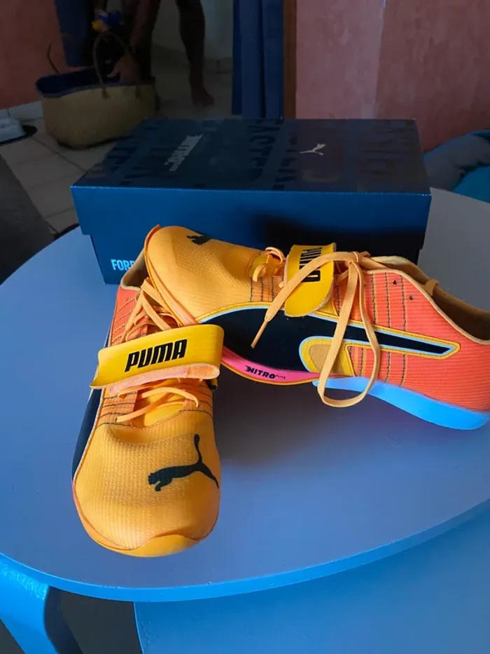 Chaussures Puma evoSPEED Long Jump Nitro 2 – Spécial Saut en Longueur & Perche – T47 - photo numéro 9
