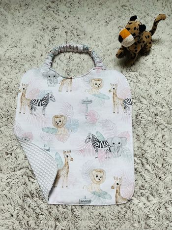 Bavoir élastique 36X30 motif savane