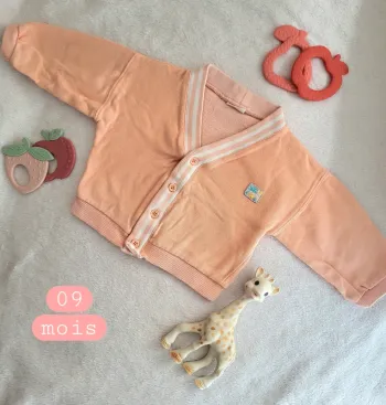 Veste abricot vintage 09mois