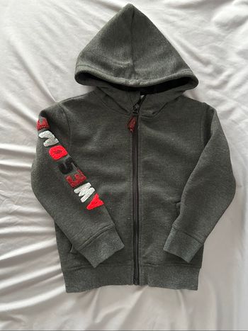 Gilet zippée gris foncé chaude et molletonné Hiver Gemo 5ans