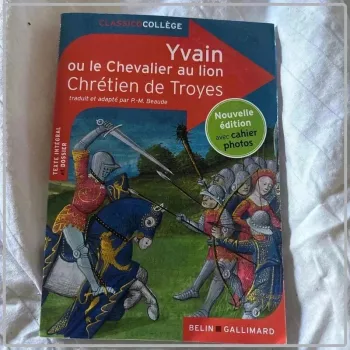 Yvain ou le chevalier au lion chrétien de Troyes édition Belin Gallimard
