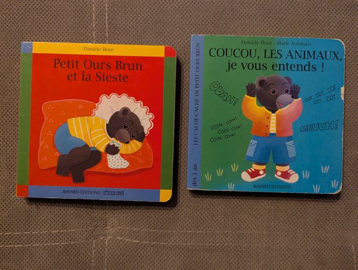 Lot de 2 livres Petit Ours Brun cartonnés