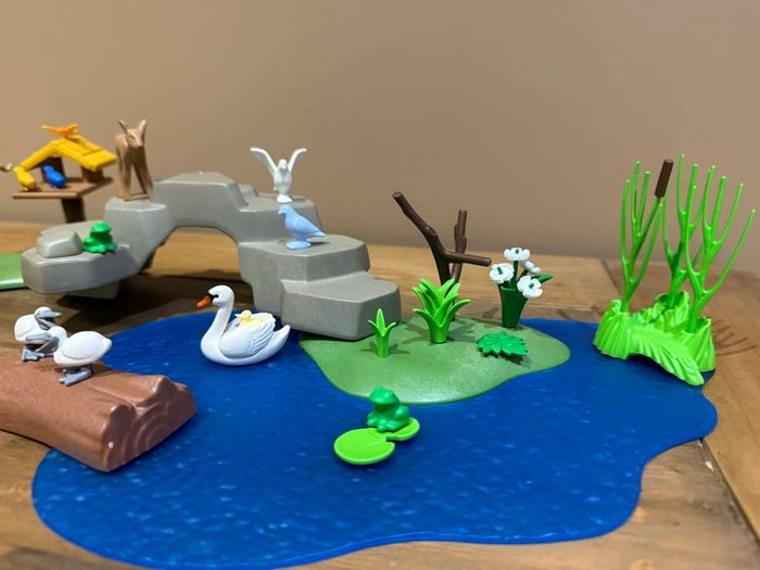 Lot playmobil foret, mare avec animaux