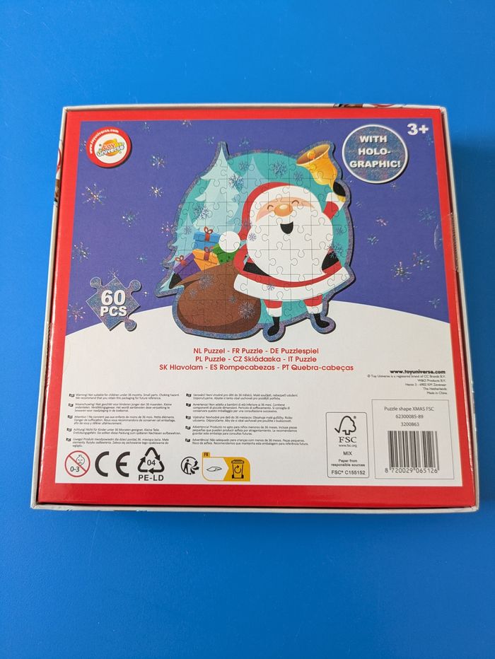 Puzzle Père Noël avec brillant - photo numéro 5