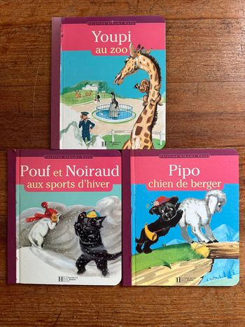 Pierre Probst - Caroline albums roses cartonnés - Lot de 3 livres anciens vintage bd violets