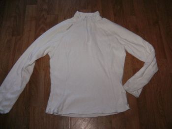 Sweat DECATHLON polaire léger écru taille XS TBE