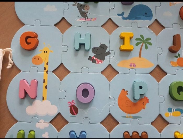 Lot de 2 puzzles Janod pour apprendre les chiffres et les lettres. - photo numéro 6