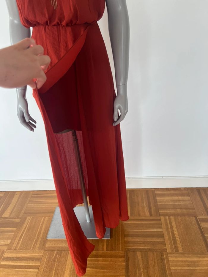 Robe élégante H&M – Terracotta/Rouille – Taille 36 - photo numéro 4