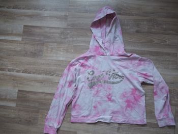 Sweat court à capuche rose marbré "Cool Vibe" C&A 134/140