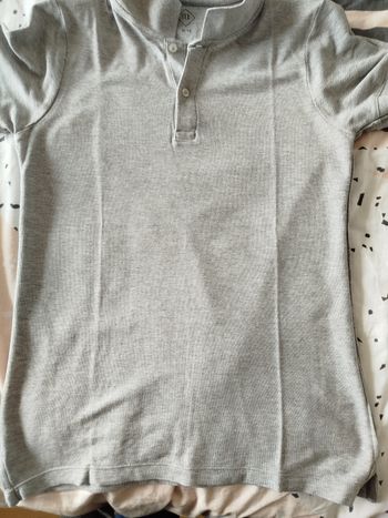 Polo 11-12 ans gris 