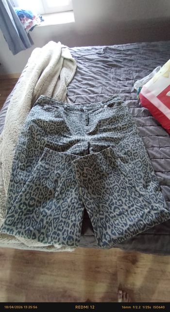 Pantalon léopard jambe large