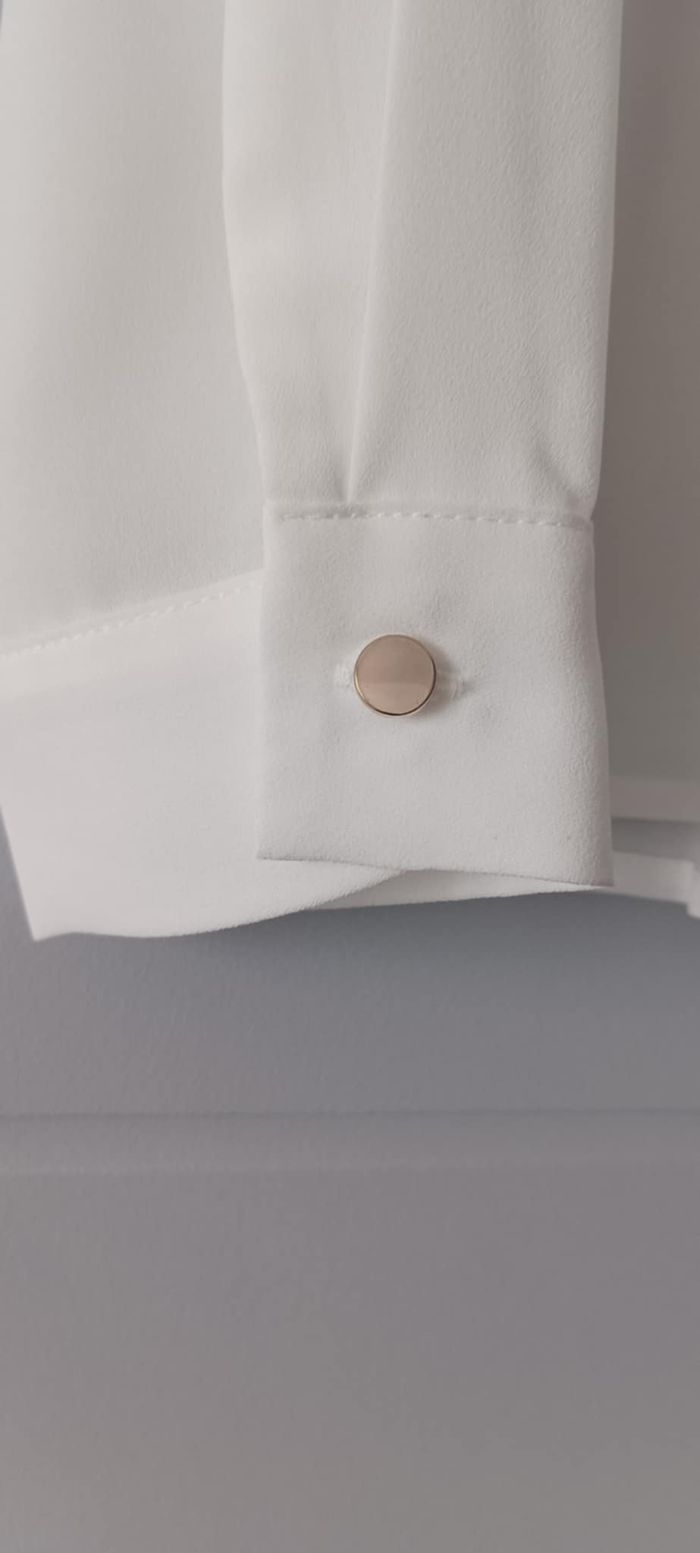 Chemise Blouse blanche à boutons "Esprit" Taille 34 - photo numéro 10