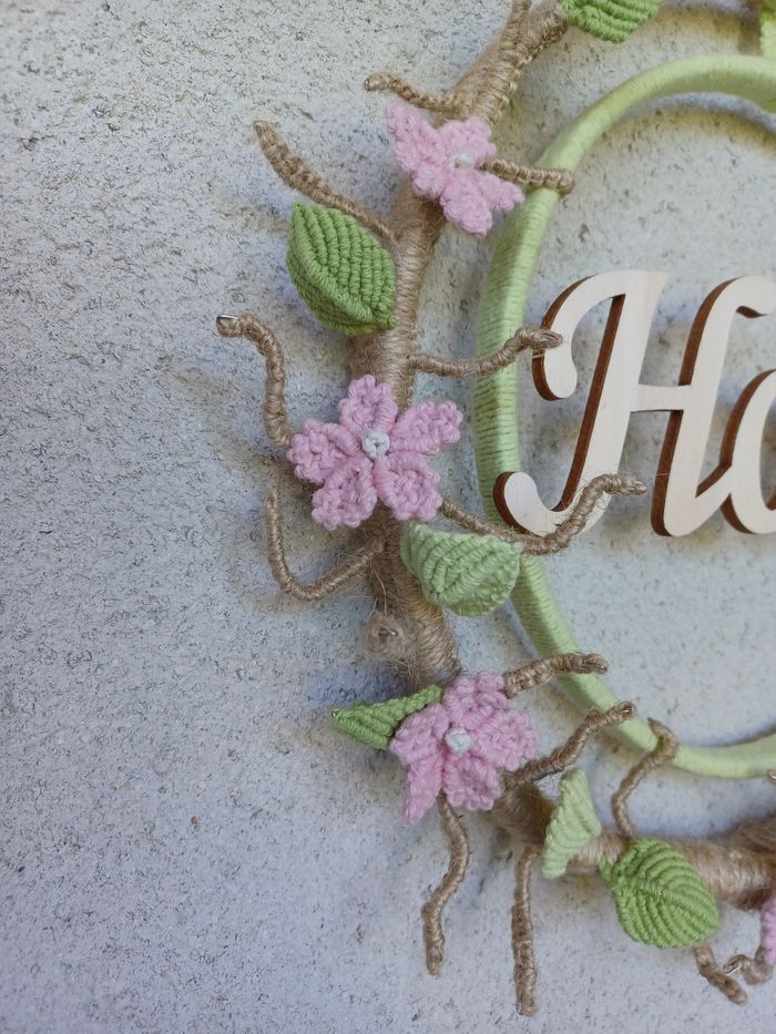 Couronne macramé printanière - photo numéro 4