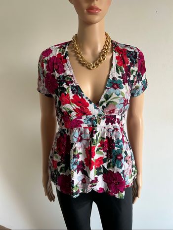 Blouse fleurie à manches courtes Morgan taille 36 TBE