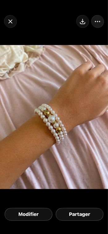 Bracelet perle rose clair 