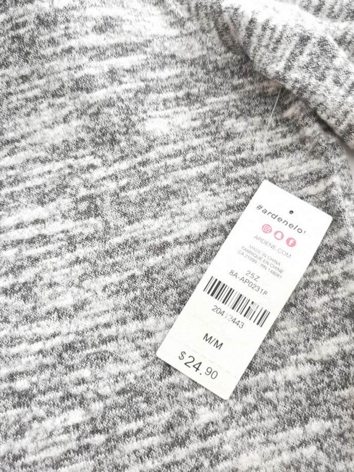 Sweat-shirt gris chiné à capuche Ardene Taille S/M - photo numéro 3