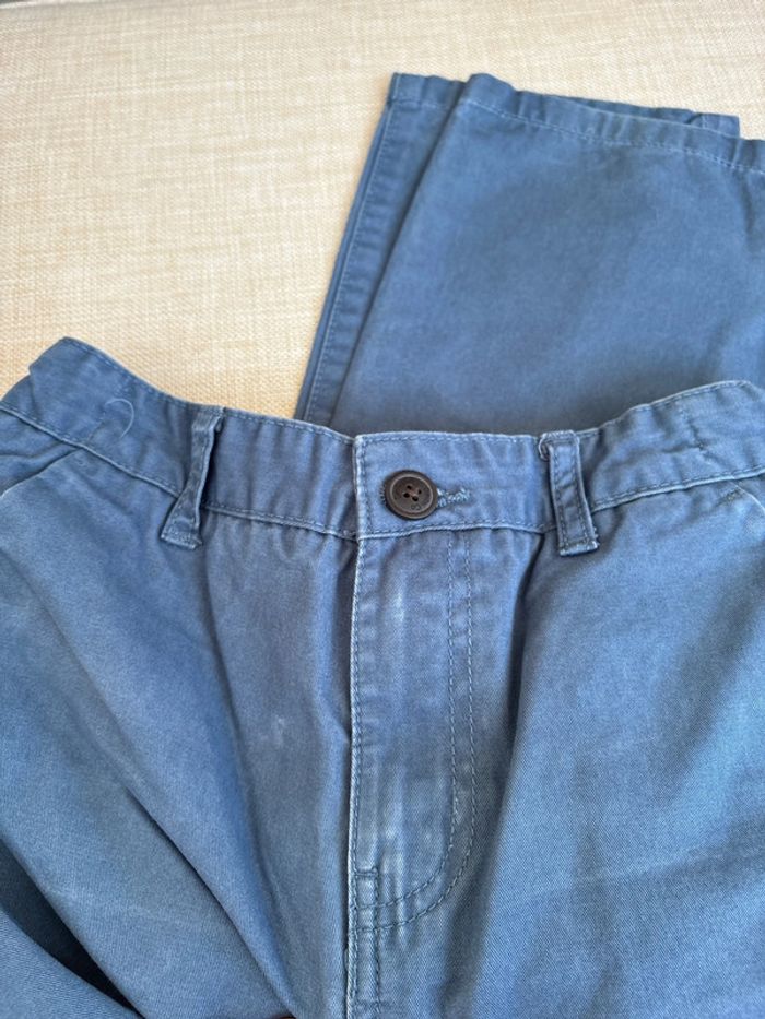 pantalon chino bleu - photo numéro 2