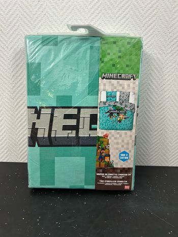 Parure de lit Minecraft 2 personnes en coton