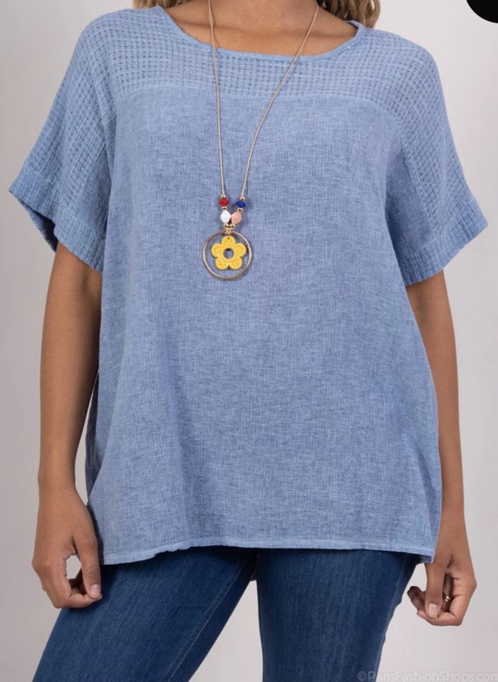 Top lin et coton mélangé - photo numéro 3