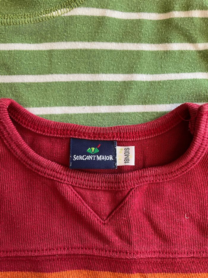 Lot teeshirt marinière manches longes T 18 mois - photo numéro 2