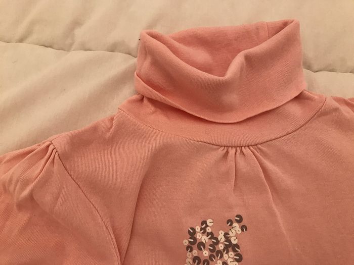 T-shirts col roulé Saumon 6 Ans - photo numéro 7