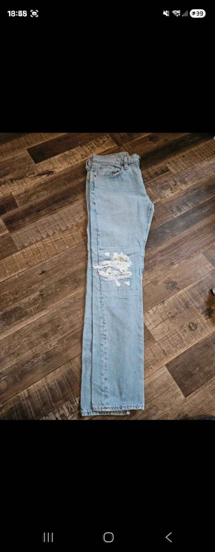 Jean Levi's 512 W38 Délavé Ripped Y2K Vibe - photo numéro 6