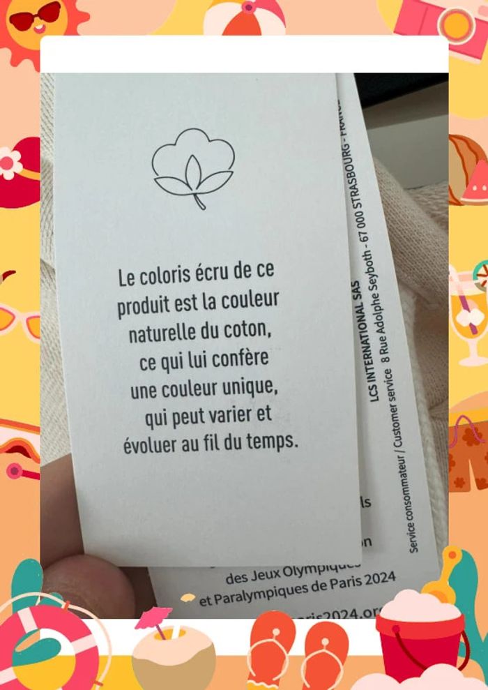 Sweat à capuche coton naturel Jeux Olympiques de Paris NEUF et officiel - photo numéro 13