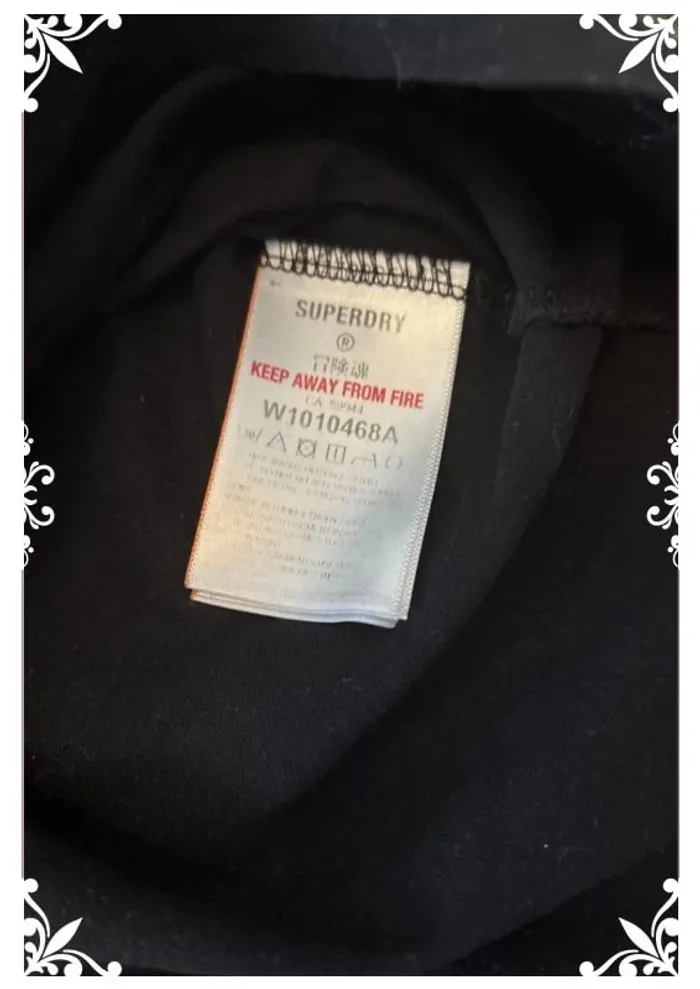 🖤 T-shirt noir imprimé Peace & Love 44 superdry 🖤 - photo numéro 5