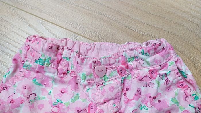 Short été rose fleurs 9/12 mois - photo numéro 2