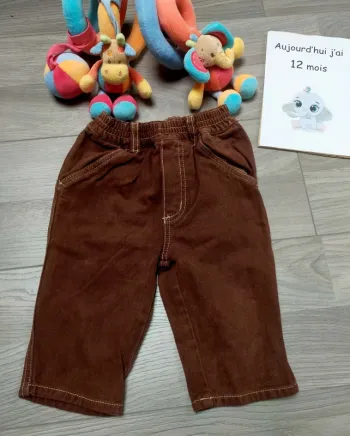 Jeans marron garçon 12 mois DPAM