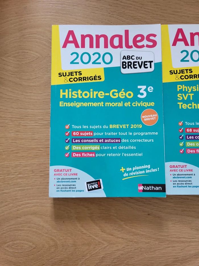 Lot de 2 annales pour le brevet - photo numéro 2