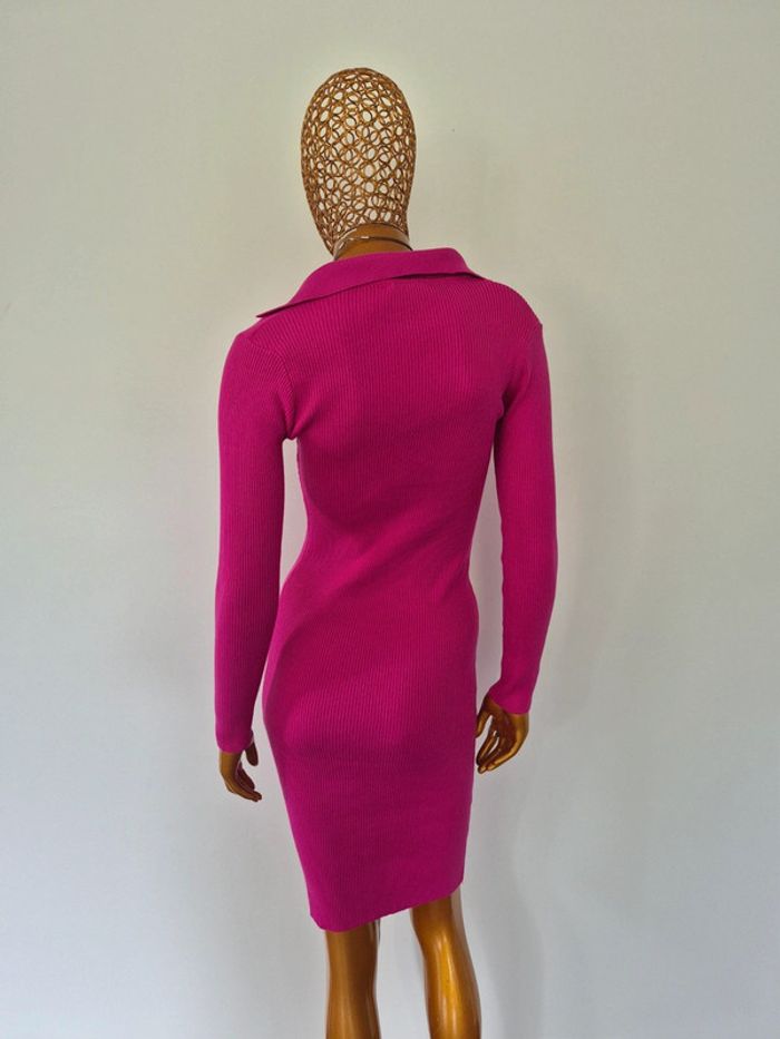 Robe Longue avec Manches Longues Femme Fuschia - photo numéro 2