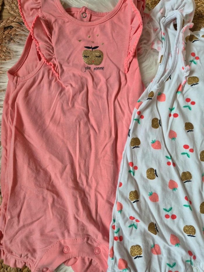 🌸 Lot de 2 combinaison short Orchestra 12 mois - photo numéro 3