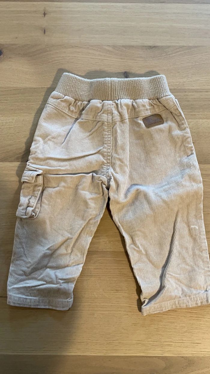 Pantalon beige velour tex 12 mois - photo numéro 3