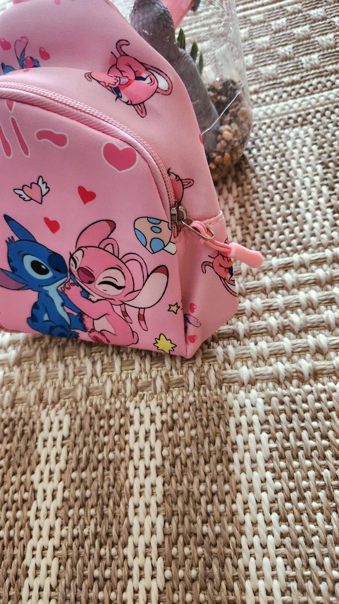 Petit sac à dos bandoulière rose Stitch Angel - photo numéro 2