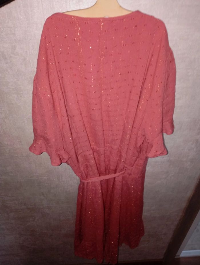 Goa 🔆 neuf ! robe portefeuille rose plumetis taille L soit 38/40 - photo numéro 7