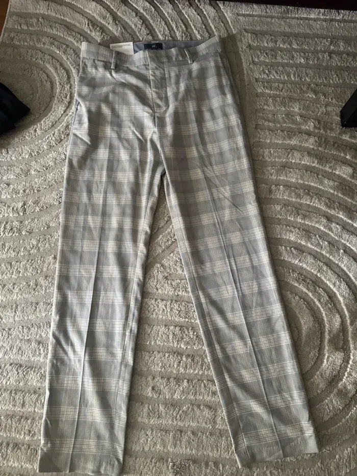 Pantalon homme H&M Slim Fit à carreaux – Neuf avec étiquette