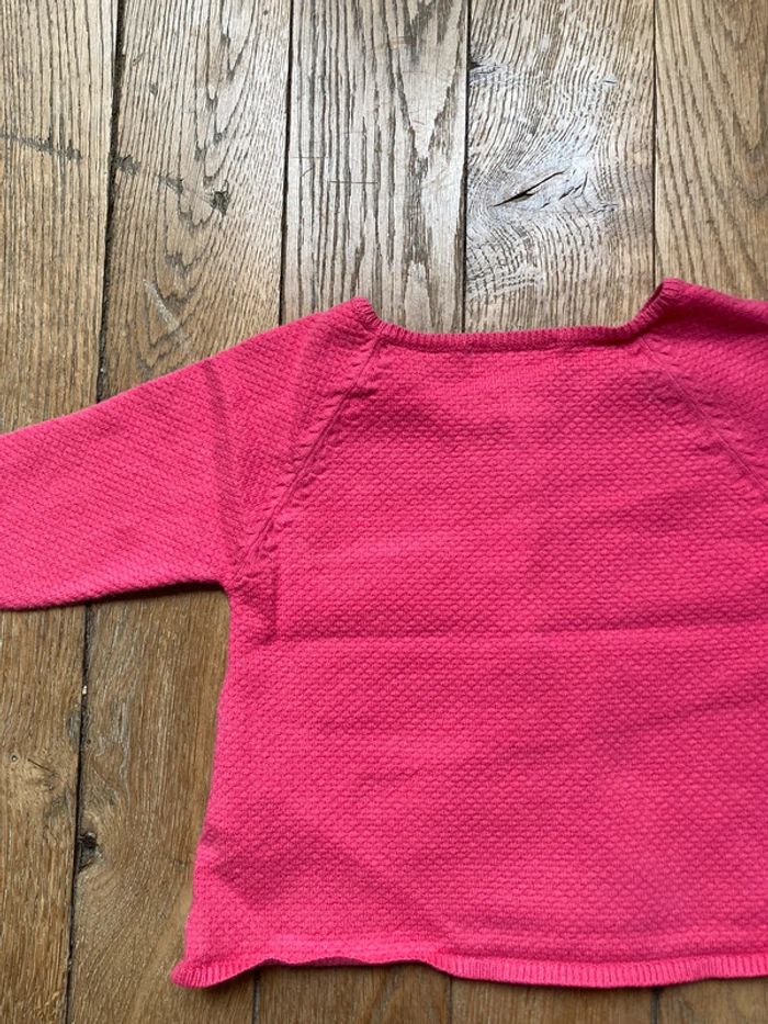 Gilet rose fushia Obaibi coton fin 12mois - photo numéro 5