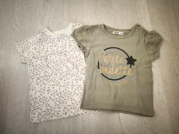 Lot de 2 t-shirts fille été