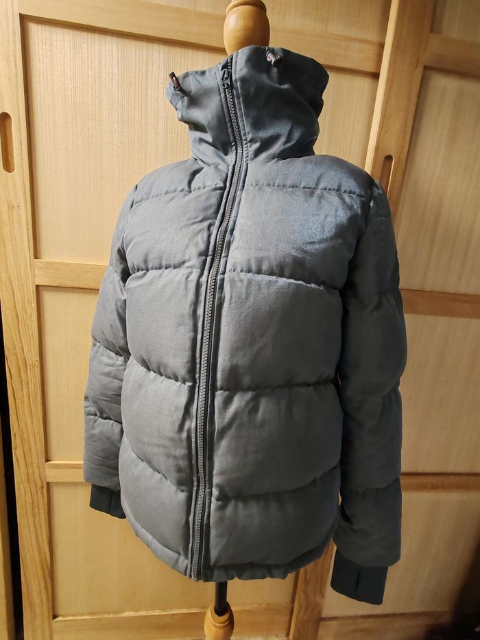 Doudoune parka femme ETAM taille xs 34 grise bleue - photo numéro 8