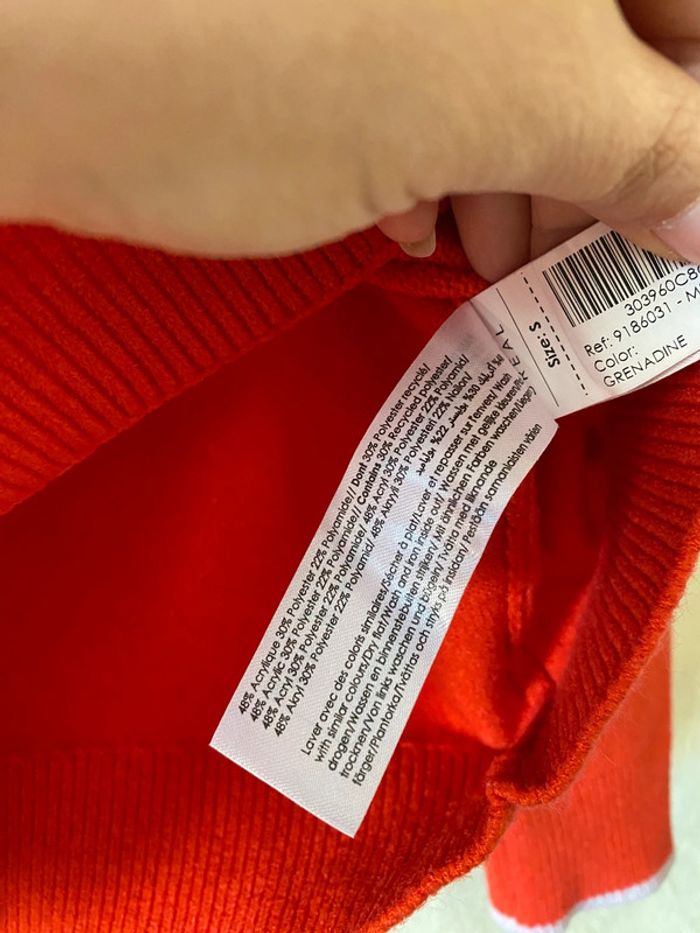 Pull orange Breal S - photo numéro 9