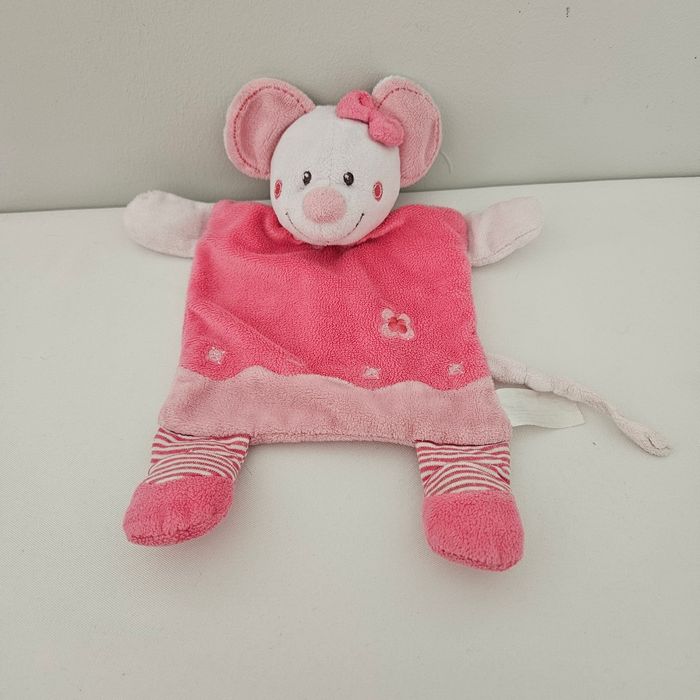 Doudou souris nicotoy rose