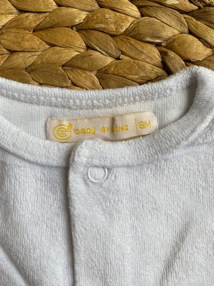 Pyjama blanc mixte 6 mois - photo numéro 3