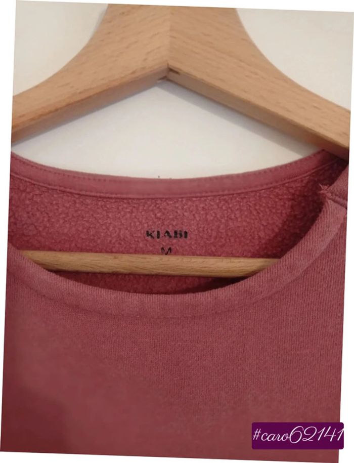 Sweat vieux rose Kiabi taille M - photo numéro 5