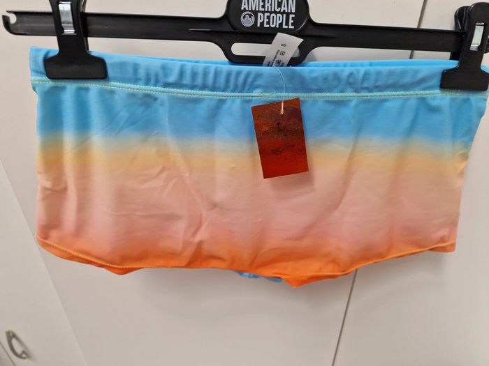 Maillot De Bain Dégradé Bleu Clair Jaune Orange Taille S - photo numéro 11